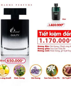 Nước hoa nam Charme guility 100ml chính hãng Giá 650.000