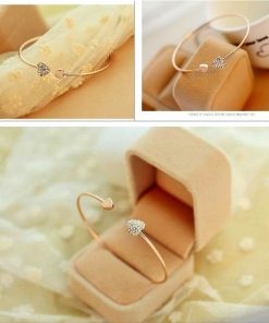 Vòng Đeo Tay Họa Tiết Trái Tim Đính Đá Thời Trang Cho Nữ (UC-6AA4-1) Giá 15,000 / chiếc