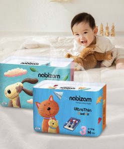 [𝐂𝐇𝐈́𝐍𝐇 𝐇𝐀̃𝐍𝐆] Bỉm, Tã Dán Nabizam nội địa Hàn siêu mỏng, siêu mềm, siêu thấm hút, đủ size từ 4-20KG (UC-4FD9-1) Giá  305,000 / bịch