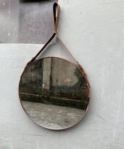 D40 Gương Tròn Treo Tường Dây Da Cao Cấp Simili (UC-CFB0-2) Giá 249,000 / cá