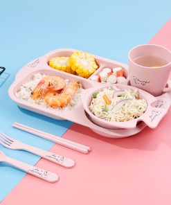 Bộ khay ăn dặm lúa mạch 6 món cho bé Beautiful life - 9588