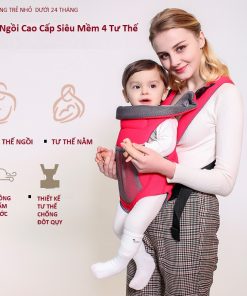 Địu Ngồi Cao Cấp Siêu Mềm 4 Tư Thế