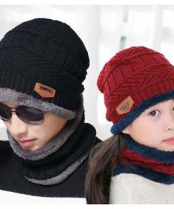 Sét Mũ Len Kèm Khăn Nam Nữ Hàn Quốc Cao Cấp