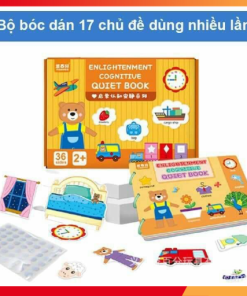 Sách Bóc Dán Thông Minh Quiet Book 17 Chủ Đề Cho Bé